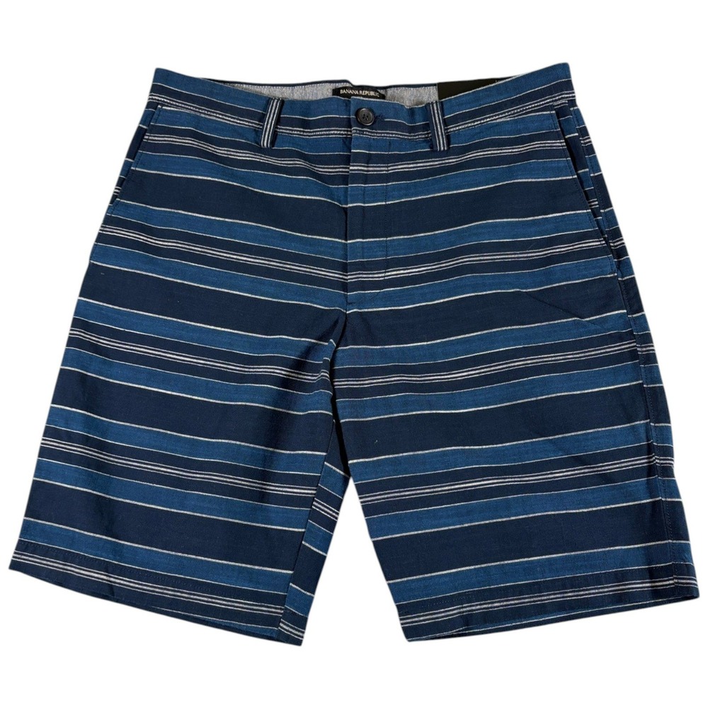 Banana Republic City Short Mens 33 Blue NWT Straight Washed Lightweight Outdoors
